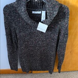 NWT Liz Claiborne Charcoal Knit Sweater